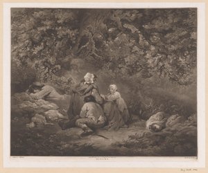 Rastende Familie im Wald von William Ward
