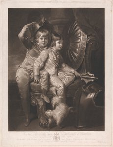 George Spencer, Earl of Sunderland, und Lord Charles Spencer von William Whiston Barney