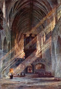 Exeter, Innenansicht des Kirchenschiffs von William Wiehe Collins