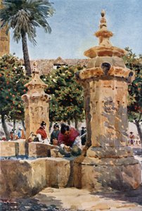 Brunnen im Orangenhof von William Wiehe Collins