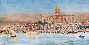 Malaga, Blick vom Hafen von William Wiehe Collins