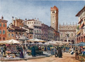 Verona. Der Marktplatz von William Wiehe Collins
