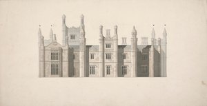 Erhebung eines Entwurfs für die Cambridge Colleges von William Wilkins