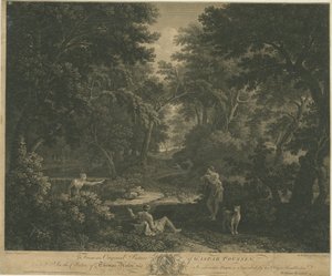Shugborough - Waldszene: Gravur von William Woollett