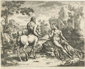 Ocyrhoë sagt das Schicksal von Chiron und Asclepius voraus von William Young Ottley