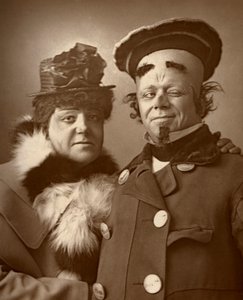 Harry Nicholls und Herbert Campbell, britische Schauspieler die Königin und der König, 1888