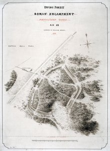 Römisches Lager im Epping Forest, Essex, 1876 von William d