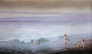Küstenlandschaft mit Figuren von William de Leftwich Dodge