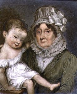 Mutter von Agnes FitzHerbert mit einem ihrer Enkelkinder, ca. 1817 von William the Elder Corden