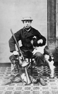 Willoughby Wallace Hooper nach dem Schießen, ca. 1860-80