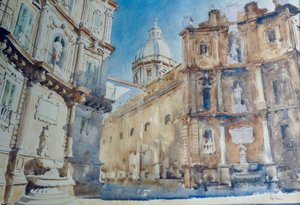 572 Spätnachmittagsschatten - Palermo, Quattro Canti von Wilson Clive