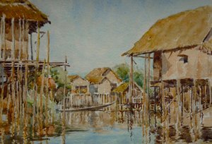 903 Pauk-Pa Dorf (1), Inle-See von Wilson Clive