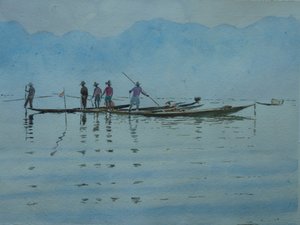 Fischen am Inle-See