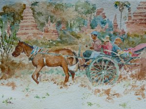 924 Eine Fahrt um die Tempel, Bagan von Wilson Clive