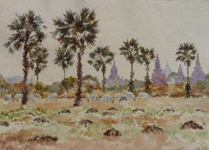Blaue Kühe und Palmettos von Wilson Clive