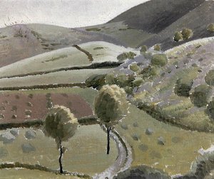 Italienische Landschaft in der Nähe des Lago di Piediluco, ca. 1920-23