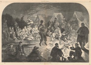 Ein Biwakfeuer am Potomac; aus Harper