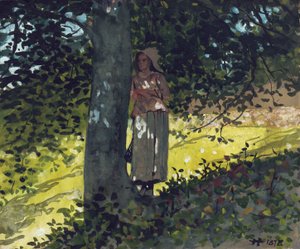 Ein schattiger Platz, Houghton Farm von Winslow Homer