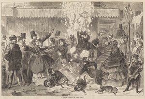 Eine Schneelawine in der Stadt