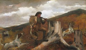 Ein Jäger und Hunde von Winslow Homer