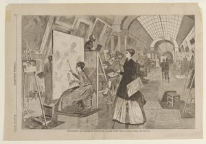 Kunststudenten und Kopisten in der Louvre-Galerie, Paris von Winslow Homer
