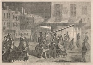 Abendliche Straßenszene in Boston, an der Ecke Court und Brattle Streets von Winslow Homer