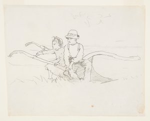 Junge und Mädchen auf einem Pflug von Winslow Homer
