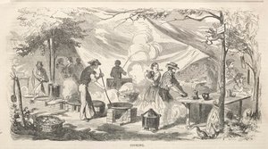 Camp-Meeting-Skizzen: Kochen, 1858 von Winslow Homer