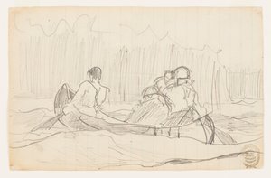 Kanu mit drei Männern von Winslow Homer