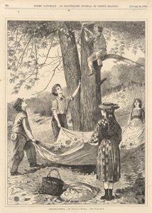 Kastaniensammeln, aus Every Saturday, 29. Oktober 1870 von Winslow Homer