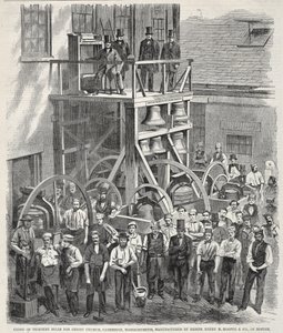 Glockenspiel von dreizehn Glocken für die Christ Church, Cambridge, Massachusetts, hergestellt von Messrs. Henry N. Hooper & Co., Boston von Winslow Homer