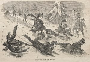 Rodeln im Freien, 1857 von Winslow Homer