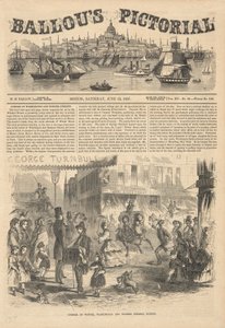 Ecke Winter-, Washington- und Summer-Straßen, Boston, aus Ballou von Winslow Homer