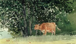 Kuh auf der Weide von Winslow Homer