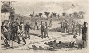 Cricketspieler auf dem Boston Common, 1859 von Winslow Homer