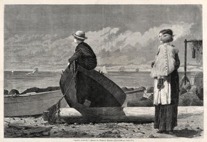 Papa kommt!, 1873 von Winslow Homer