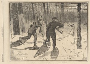 Hirschjagd in den Adirondacks im Winter, aus Every Saturday, 21. Januar 1871
