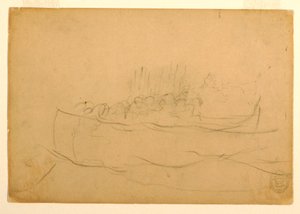 Zeichnung, Ein Dory voller Männer, 1881–82 von Winslow Homer