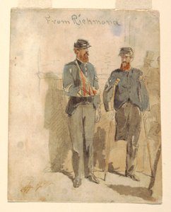 Zeichnung, Aus Richmond; Zwei verwundete Soldaten, 1862 von Winslow Homer