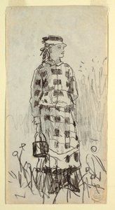 Mädchen mit einer Lunchbox von Winslow Homer
