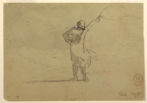 Zeichnung, Rotes Licht, wahrscheinlich 1883