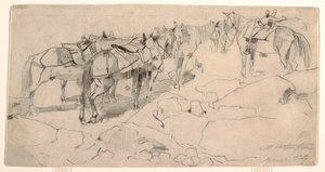Studie für "Mount Washington" und "Der Gipfel des Mt. Washington" von Winslow Homer