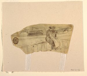 Zwei Frauen, die auf einer Mauer sitzen, Cullercoats, England, 1881–82 von Winslow Homer