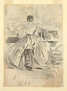 Frau am Klavier, 1862 von Winslow Homer