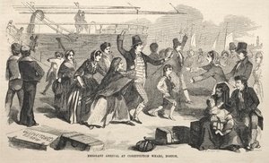 Ankunft der Auswanderer am Constitution Wharf, Boston, 1857 von Winslow Homer