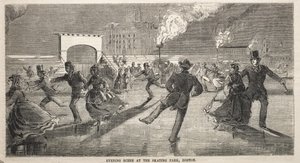 Abendszene im Eislaufpark, Boston von Winslow Homer