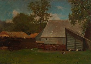 Bauernhof mit Enten und Hühnern von Winslow Homer