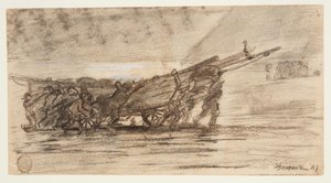 Fischer, die ein Boot an Land ziehen, Cullercoats, England von Winslow Homer