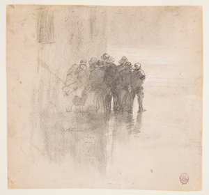 Fischer in Ölzeug, Cullercoats, England von Winslow Homer
