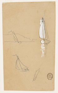 Vier Skizzen von Schaluppen von Winslow Homer